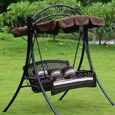 Watch as the founder of sitting spiritually, martin, takes you through the process of hanging a garden swing seat. Iron Double Hanging Garden Swing Chair With Canopy E Buy Furniture