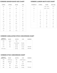 Size Chart Verbero