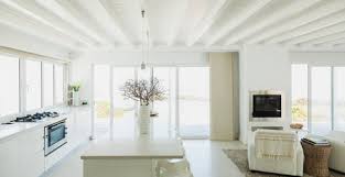 Check spelling or type a new query. White Kitchen With Wood Beam Ceilings In Home Showcase Interior Stockphoto