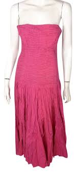 Diane Von Furstenberg Pink Bohemian Strapless Summer Mid Length Short Casual Dress Size 6 S 90 Off Retail