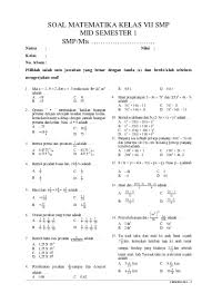 Jadwal imsakiyah ramadhan tahun 2021 / 1442 h seluruh kota di indonesia; Top Pdf Soal Matematika Kelas Vii Smp Mid Semest 123dok Com