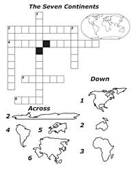 Create your own crossword puzzle on continents and oceans. Seven Continents Crossword Worksheet Education Com