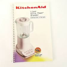Kitchenaid Instructions And Recipes Book 5 Speed Ultra Power Blender 1999 Kitchenaid Recipe Book Kitchen Aid Blender