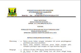 Contoh Sk Pembagian Tugas Mengajar Kepala Sekolah Belajar Sekolah