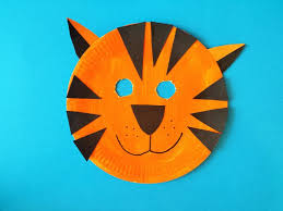 How To Make A Tiger Mask Paper Plate Masks Tiger Mask