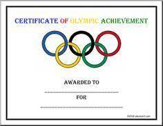 Printable Certificates For Awards And Achievements Olympic Games For Kids Olympic Crafts Kids Olympics