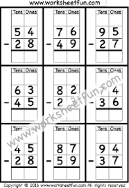 For the subtraction problems you may select some regrouping, no regrouping, all regrouping, or subtraction across zero. Subtraction Regrouping Free Printable Worksheets Worksheetfun