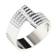 0 32 Ct Diamond Fashion Design Ring In 9kt White Gold