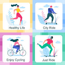 From drinking and smoking to skip. Set Of Healthy Lifestyle Outdoors Activities 664681 Vector Art At Vecteezy