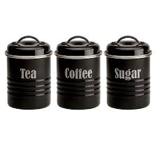 Typhoon Vintage Kitchen 3 Pc Stainless Steel Canister Set Kohls Stainless Steel Canister Set Tea And Coffee Canisters Tea Coffee Sugar Canisters