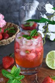 Mojito Aux Fraises Sans Alcool Amour De Cuisine En 2020 Mojito Cuisine Mediterraneenne Recette Mojito