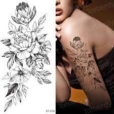 Maybe you would like to learn more about one of these? Fashion Black White Flower Tattoo Sticker Women Body Art Peony Rose Waterproof Water Transfer Temporary Tattoo Lotus Snake Sexy Temporary Tattoos Aliexpress