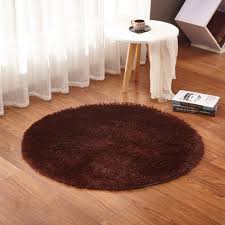 A round rug works well in the dinning room when placed underneath a circular dining table. Lelinta Round Area Rugs Super Soft Fluffy Living Room Bedroom Home Decration Shaggy Carpet Pink Brown Red White Walmart Com Walmart Com