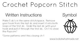 How To Crochet Popcorn Stitch Look At What I Made