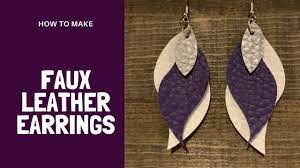 You can make a pair of diy leather earrings with this template and the cricut maker! Diy Faux Leather Earrings How To Cut Faux Leather With A Cricut Explore Youtube