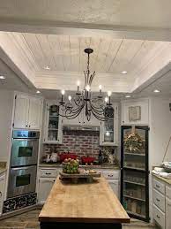 Kitchens are a common place to find shiplap walls. Kitchen Lighting Shiplap Makeover Hometalk