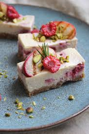 Ricotta Raspberry And Peach Cheesecake Bars Tassybakes