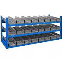 Gravity Flow Rack with 24 Roller Compartments