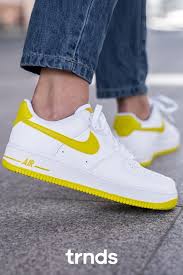 Nike Air Force 1 Low Patent White Bright Citron W Nike Air Force Nike Sneakers