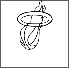 The miami heat colors are heat red, heat yellow, black and white. Cyom Large Miami Heat Logo My Portfolio Free Coloring Library