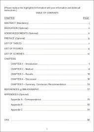 Table Of Contents Template Contents Page Template Table Of Contents Template Table Of Contents