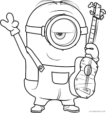 Each printable highlights a word that starts. Minions Coloring Pages Tv Film Stuart Smiling A4 Printable 2020 05152 Coloring4free Coloring4free Com