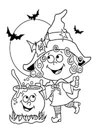 Halloween Little Funny Witch Coloring Page For Kids Printable Free Hallowee Halloween Coloring Sheets Halloween Coloring Pages Free Halloween Coloring Pages