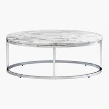 Parsons travertine top/ dark steel base 48x28 small. Smart Round Marble Top Coffee Table Reviews Cb2