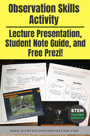 Forensics Observation Skills Lecture Presentation Activity Note Guide Forensics Forensic Science Science Curriculum