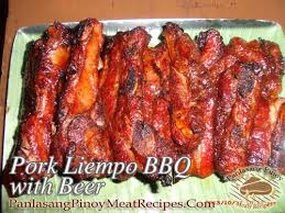 Barbecued Liempo With Beer Recipe Panlasang Pinoy Meaty Recipes Recipe Pork Beer Recipes Barbecue Pork