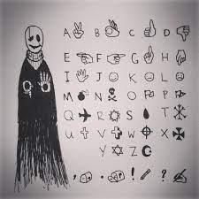 Gaster's alphabet from undertale) • webdings fonts Greetings Traveler How To Speak Wingdings Featuring Dr Wd Gaster