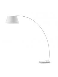 Chop Ad Arco Con Paralume Nero O Bianco Lampada Da Terra Base In Marmo Livitalia Design