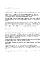 Action words n part 1 action words n part 2 action words n part 3. Doc Verbs Lesson Plan 1st Grade 1 Soukaina Tadilii Academia Edu
