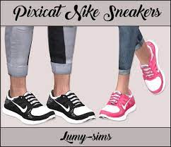 Only for the sims 4. Http Lumy Sims Com Post 152161091691 Pixicat Nike Sneakers For Female Male And Sims 4 Cc Shoes Sims 4 Sims