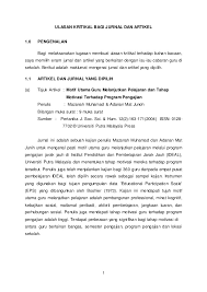 Review text bertujuan untuk memberikan kritik atau memberikan evaluasi mengenai orientation (pendahuluan), evaluation (evaluasi) apakah kamu tahu ada 13 jenis teks dalam bahasa inggris? 134819243 Tugasan Ulasan Kritikal Jurnal Dan Artikel
