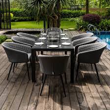 Pre Order Ambition Outdoor Fabric 8 Seat Dining Set With Fire Pit Table Talor Garden Furniture In 2020 Fire Pit Table Outdoor Fabric Fire Pit