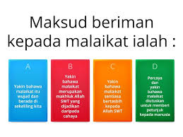 Dalam buku quraish shihab, disebutkan nama malaikat israfil tidak disebutkan secara langsung dalam al quran, hanya tugasnya saja yakni. Beriman Kepada Malaikat Kviz