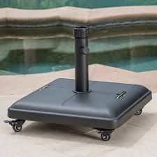 15'' h x 24'' w x 24'' d. Cassius 80lbs Concrete Steel Square Umbrella Base With Wheels Black Walmart Com Best Patio Umbrella Patio Umbrella Stand Umbrella