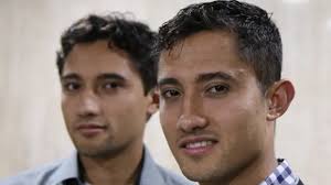 Brotherly love: Colombian switched twins pull together