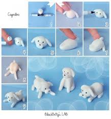 40 Adorables Modeles Et Tutoriels De Petits Personnages A Modeler Chien Fondant Pate A Sucre Pate Fimo Facile