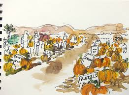 See more ideas about pumpkin coloring pages, halloween coloring, fall coloring pages. Pumpkin Patch At Spina Farms San Jose Sketch Away Travels With My Sketchbook