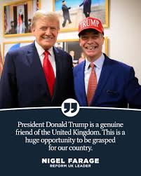 Reform Leader Nigel Farage says Keir Starmer must roll out the red carpet  for the incoming US President.