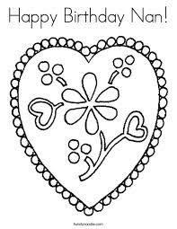 Here you will get these coloring pages for your grandma , grandmother and granny for free to print. Happy Birthday Nan Coloring Page Twisty Noodle