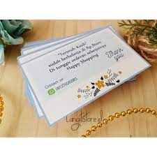 Scopri ricette, idee per la casa, consigli di stile e altre idee da provare. Thank You Card For Online Shop Kartu Ucapan Terima Kasih Portrait Thanks Card Shopee Indonesia