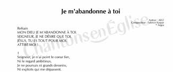 Éternel, je cherche refuge en toi : Chantons En Eglise Je M Abandonne A Toi Aelf Kaspar Argos