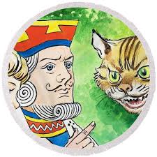 Cheshire Cat Round Beach Towels for Sale