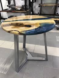 Side Table End Table Coffee Table Round Table Resin Table Etsy In 2020 Rustic Industrial Table Resin Table Rustic Industrial Dining Table