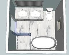 The dual sinks back up to the standup shower and a bathtub. Image Result For 8x8 Bathroom Layout Bathroom Design Layout Bathroom Layout Plans Bathroom Layout