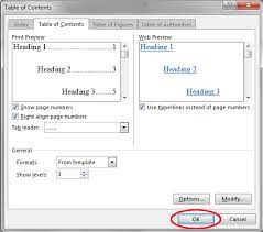 How Do I Create An Automatic Table Of Contents In Word 2013 2016 Ask A Librarian