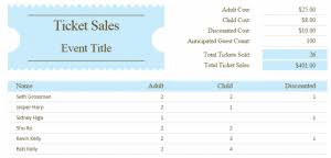 This system has worked great for me over the past years. Ticket Sales Tracker Template Excel Templates